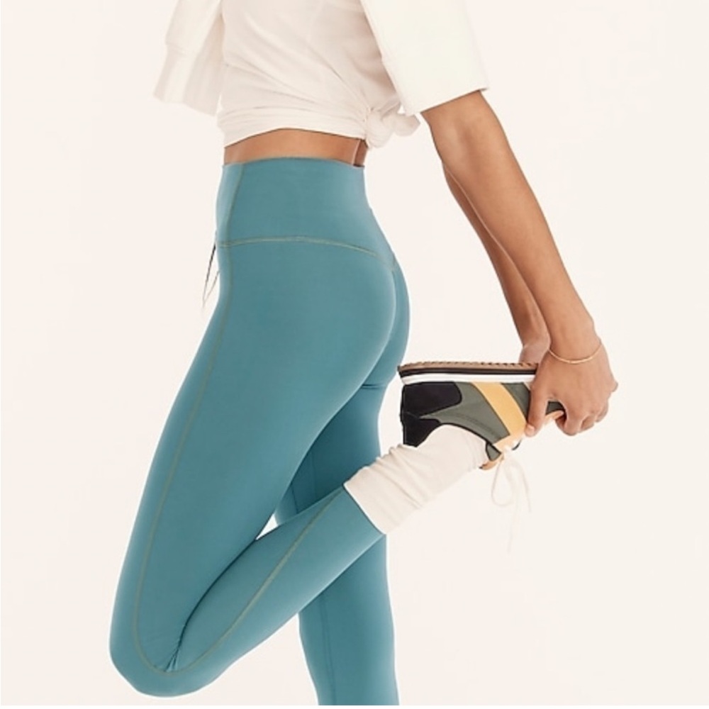 “J. CREW” Cloudstretch Seamed Yoga Leggings (Alhambra Green)
